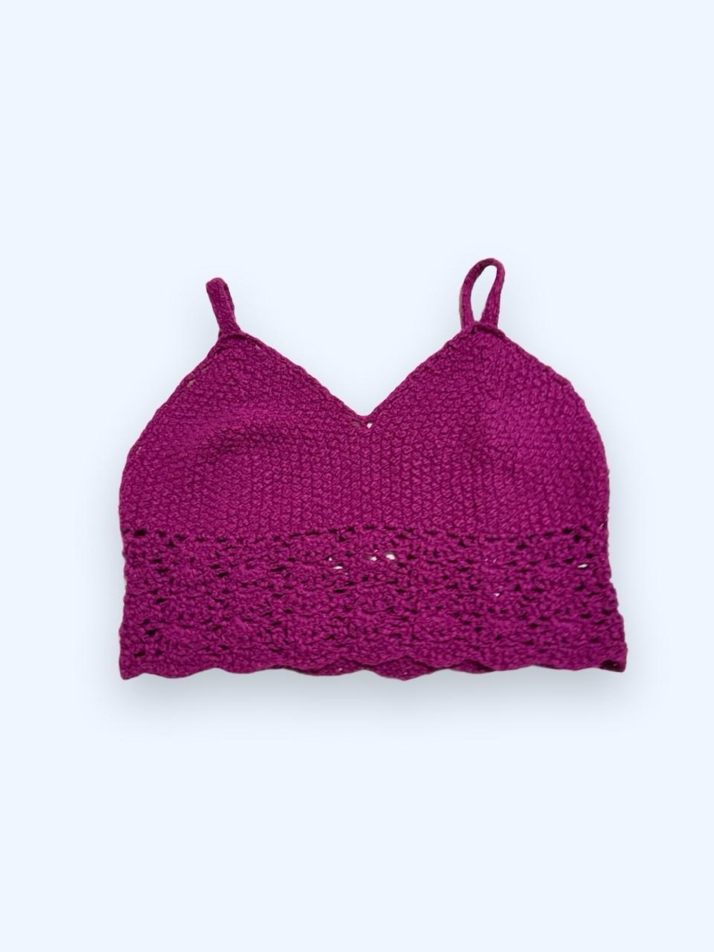 Hollister Y2K Boho Crochet Cami Crop Top Festival Size S